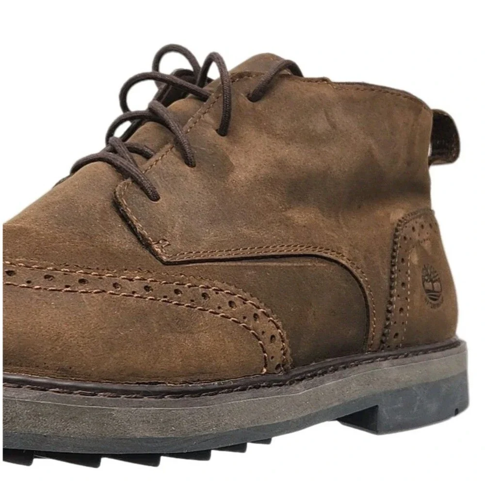 Timberland Boots Ankle Squall Canyon Wing Tip Chukka Men Sz 10 Brown Waterproof